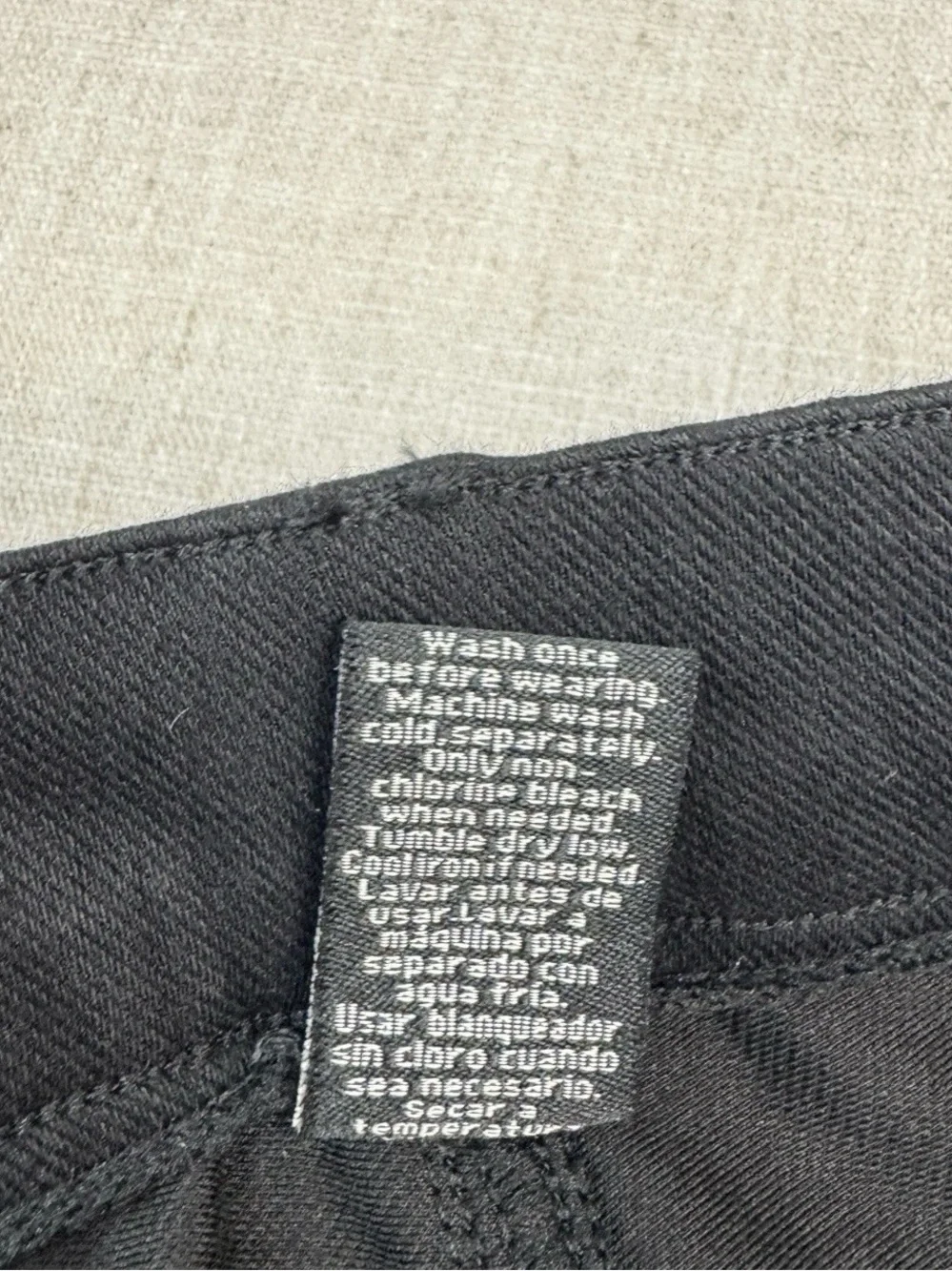 June & Daisy Black Denim Capri Leggings Womens S Small Stretch Back Pockets NWT